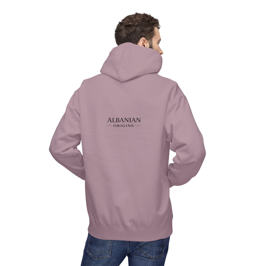 Unisex Midweight Softstyle Fleece Hoodie - Tribal Eagle  Design - Albanian Origins