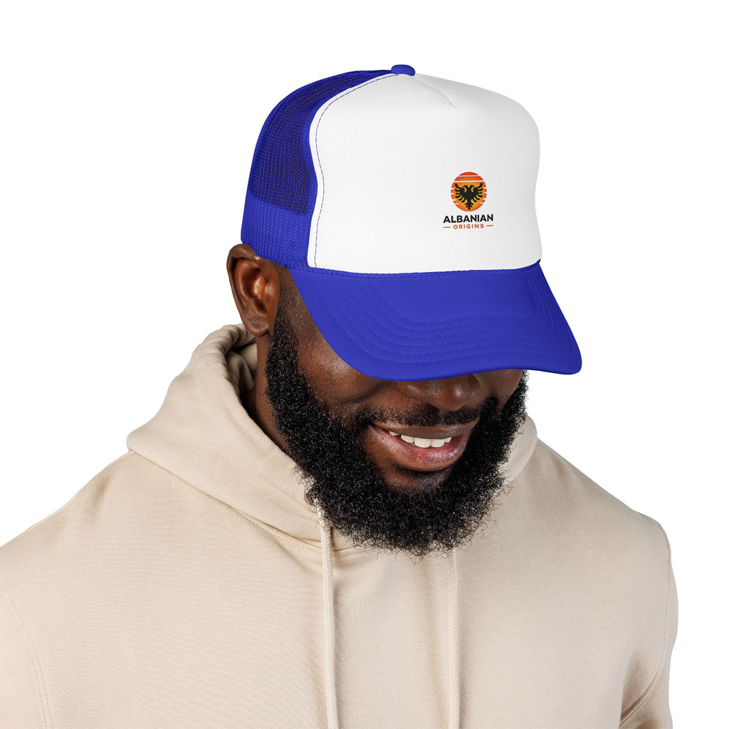 Foam Trucker Hat - Albanian Origins Sun Logo