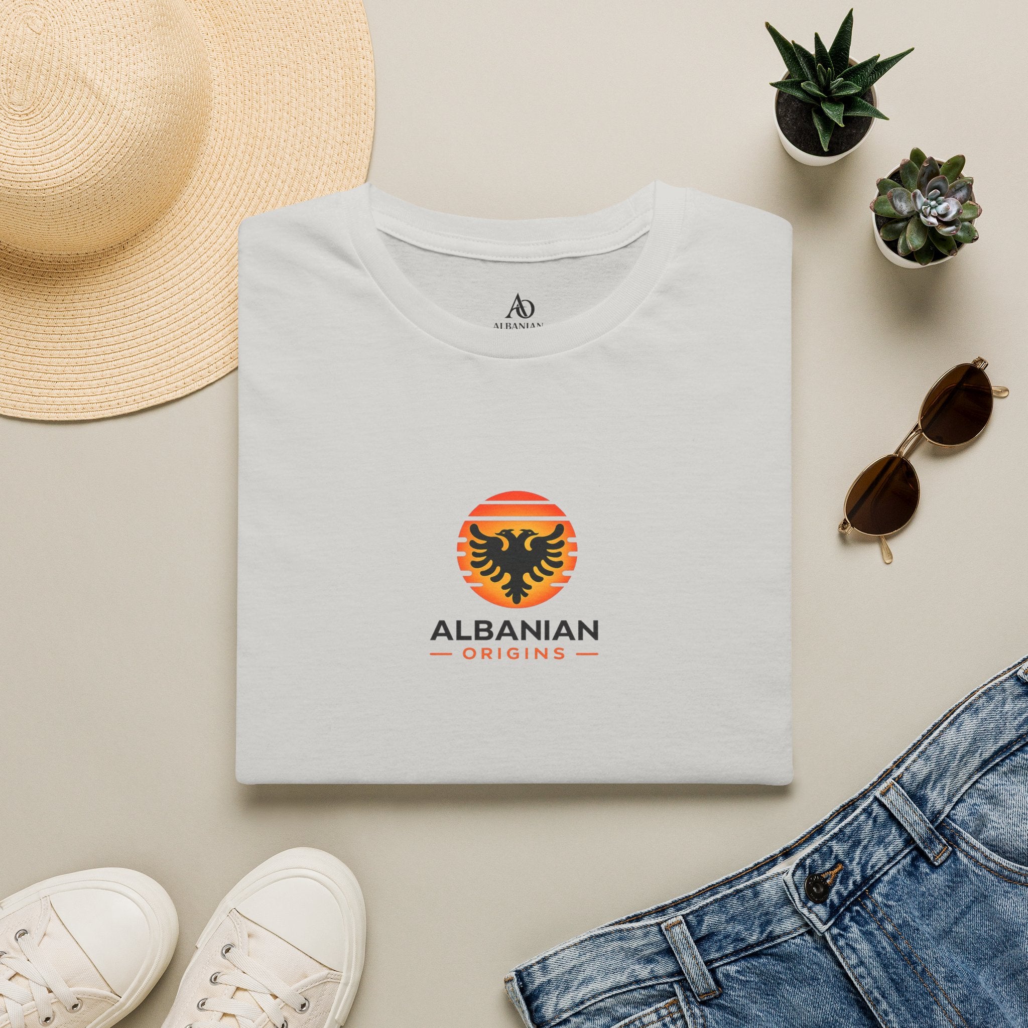 Unisex Softstyle T-Shirt - Albanian Origins Sun Logo