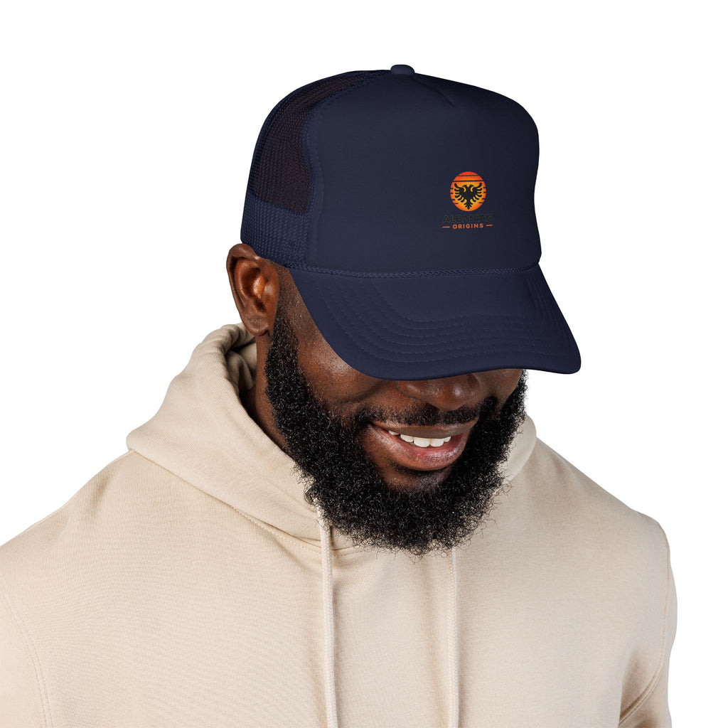 Foam Trucker Hat - Albanian Origins Sun Logo
