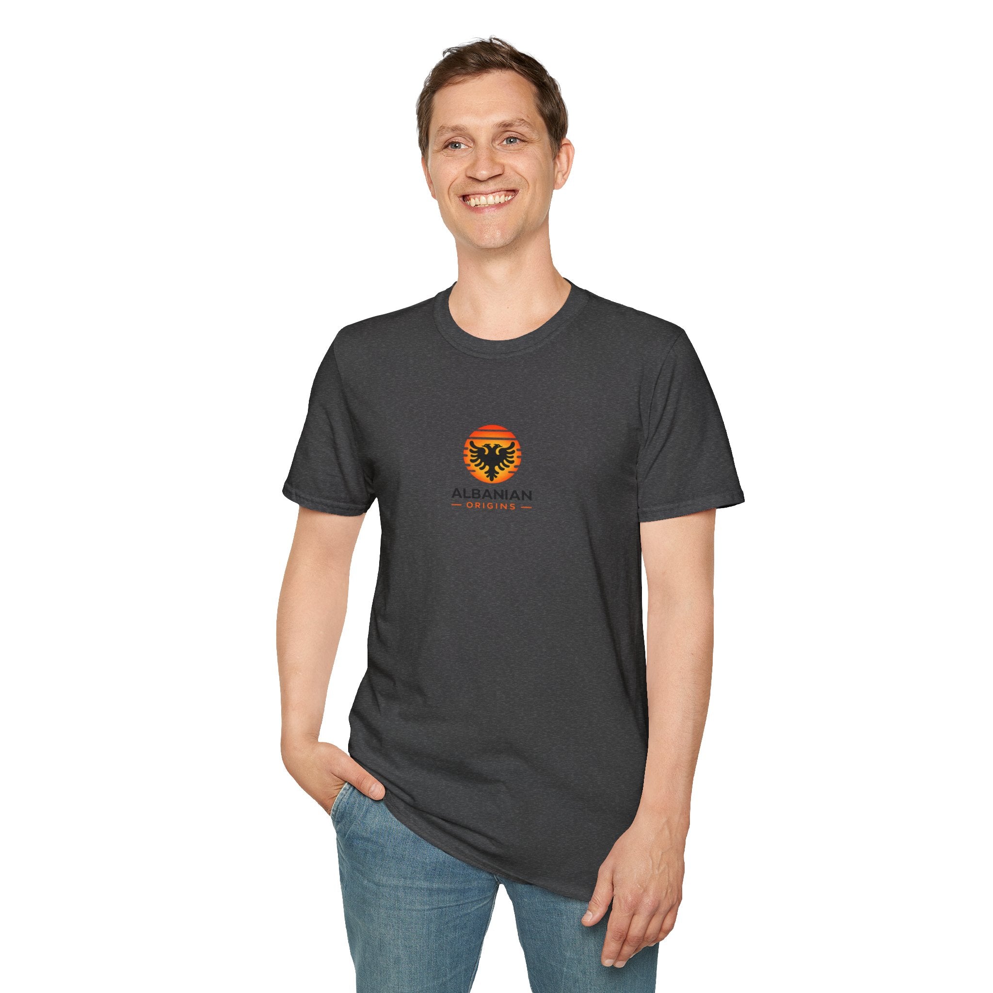 Unisex Softstyle T-Shirt - Albanian Origins Sun Logo