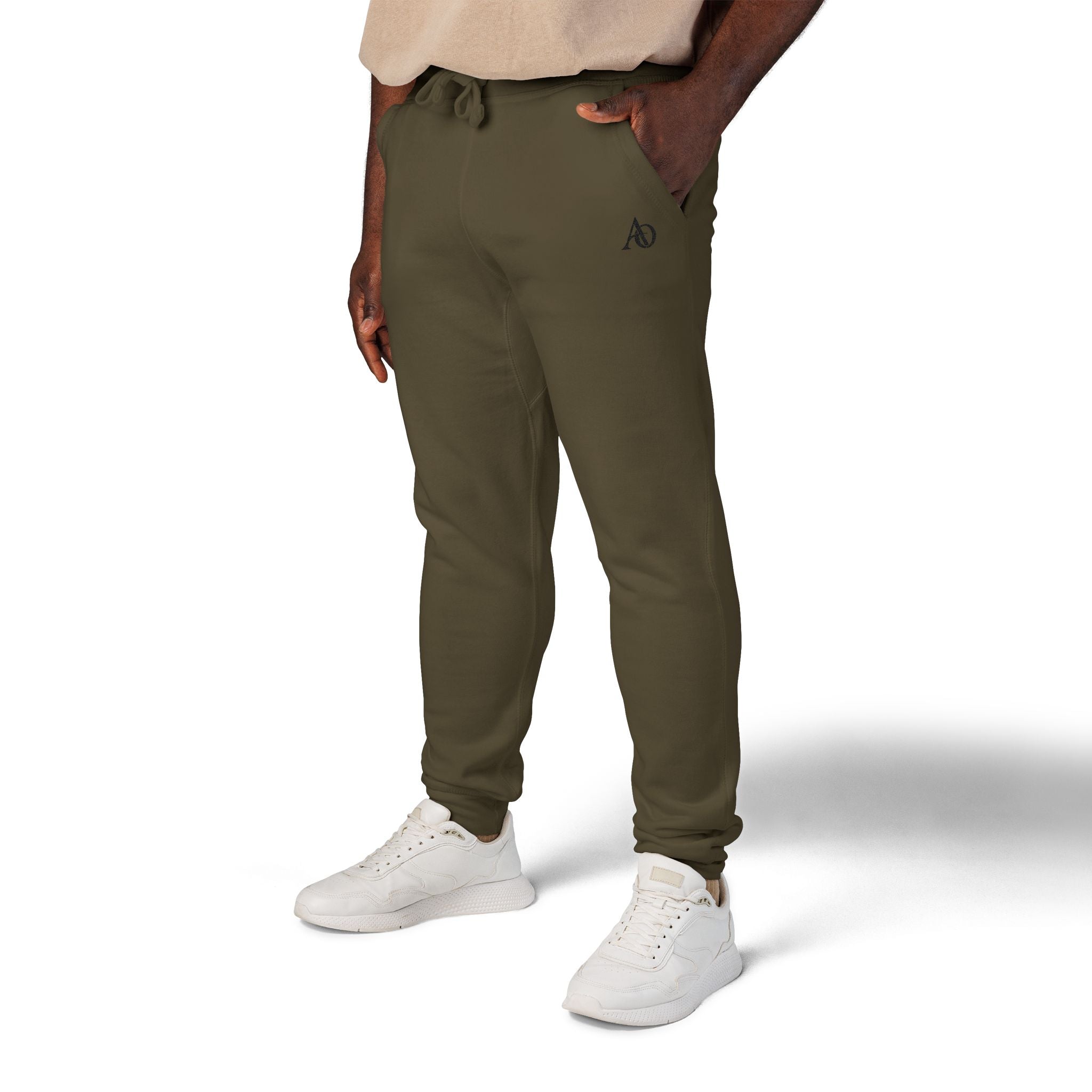 Unisex Fleece Sweatpants (Embroidery) - AO Logo - Albanian Origins