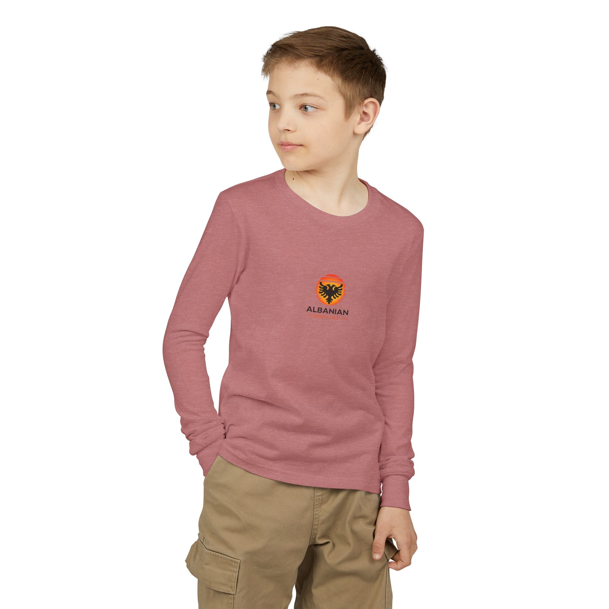 Youth Jersey Long Sleeve Tee - Albanian Origins Sun Logo