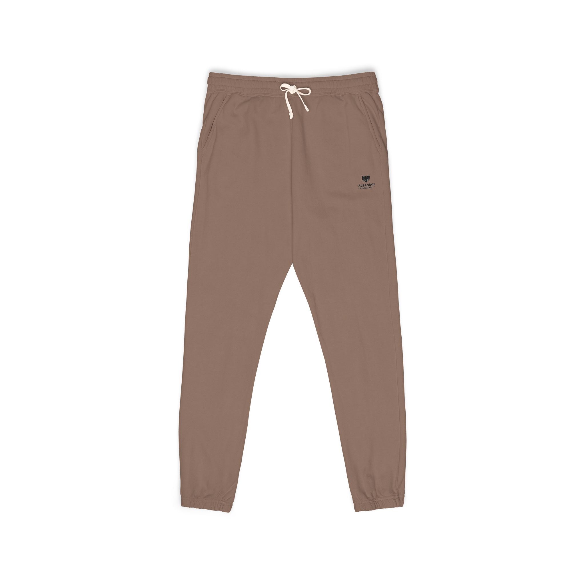 Unisex Garment-Dyed Fleece Sweatpants - Albanian Origins Eagle Design