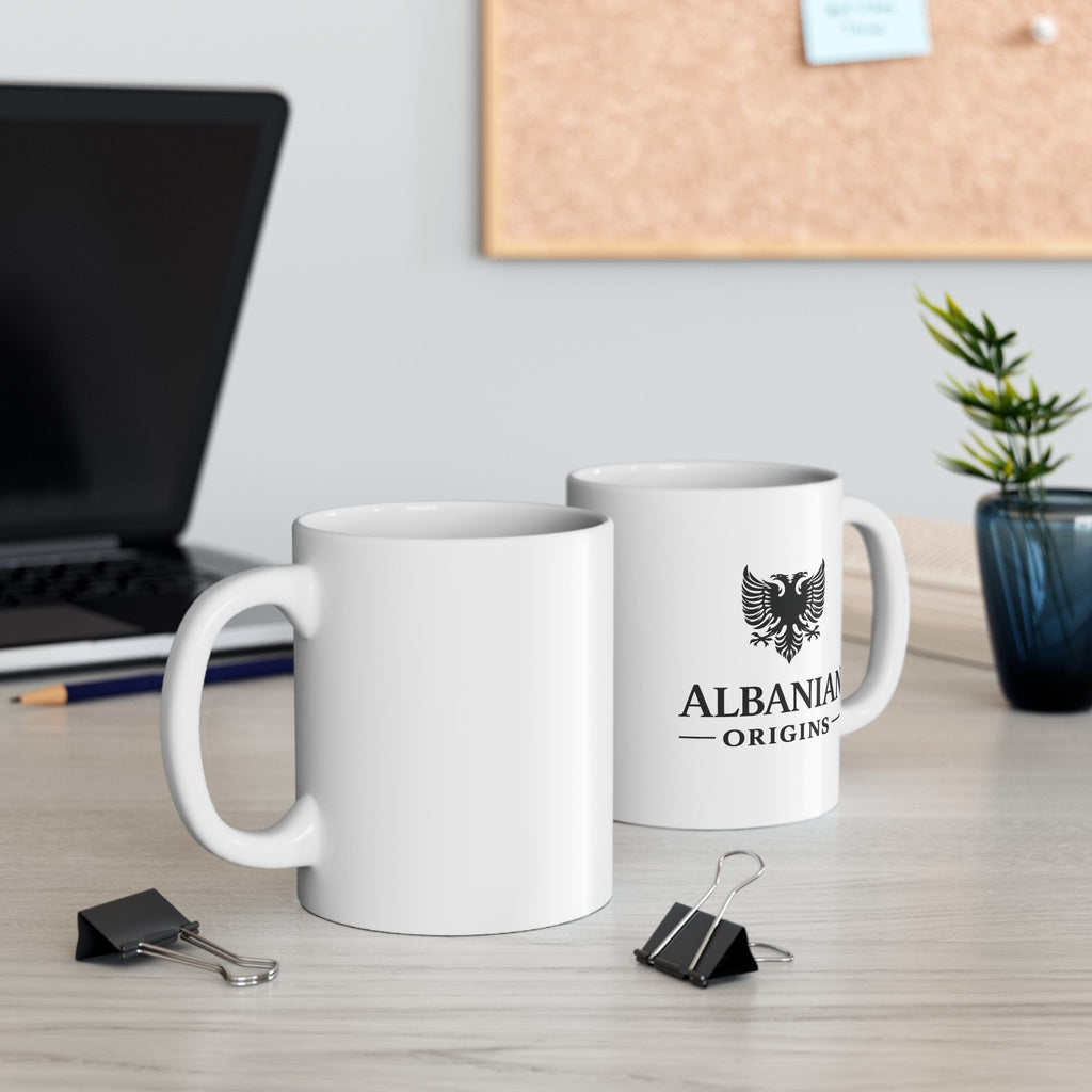 Ceramic Mug, (11oz, 15oz) - Albanian Origins Eagle
