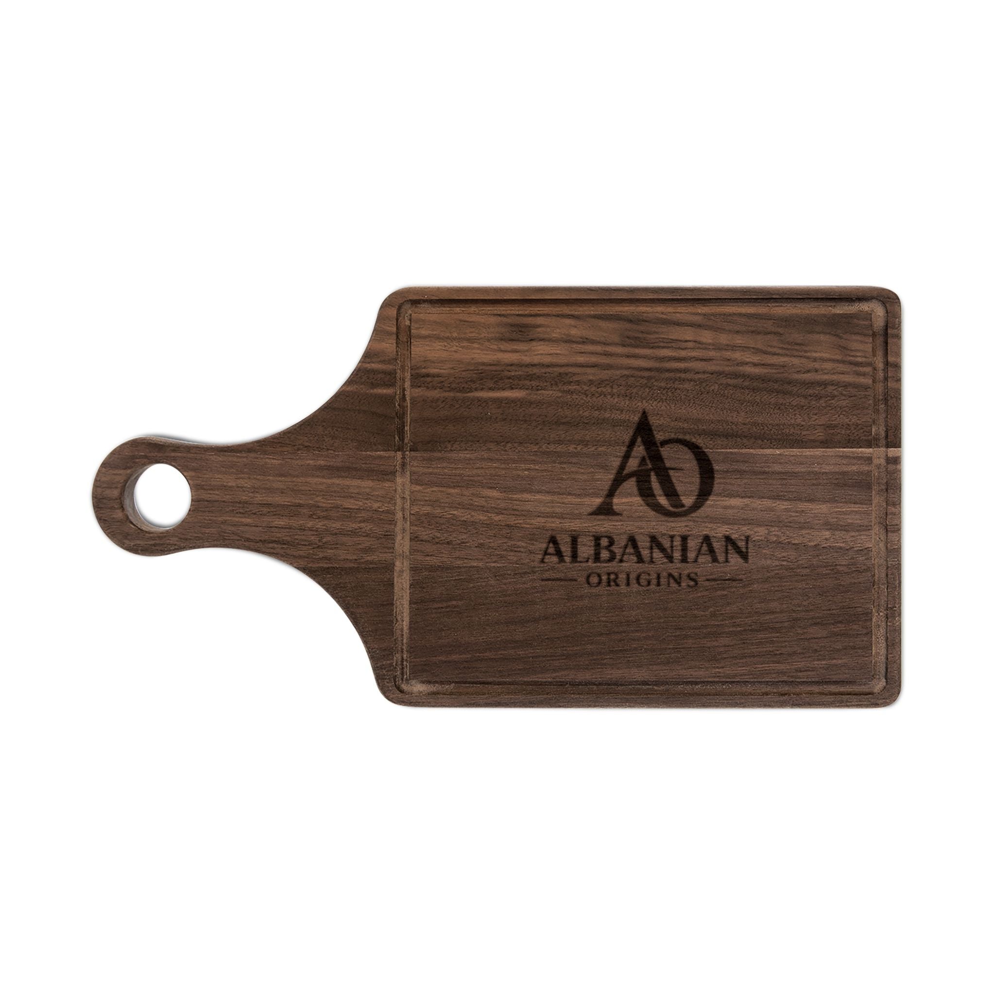 Wooden Cutting Board (Engraving) - Albanian Origins Logo