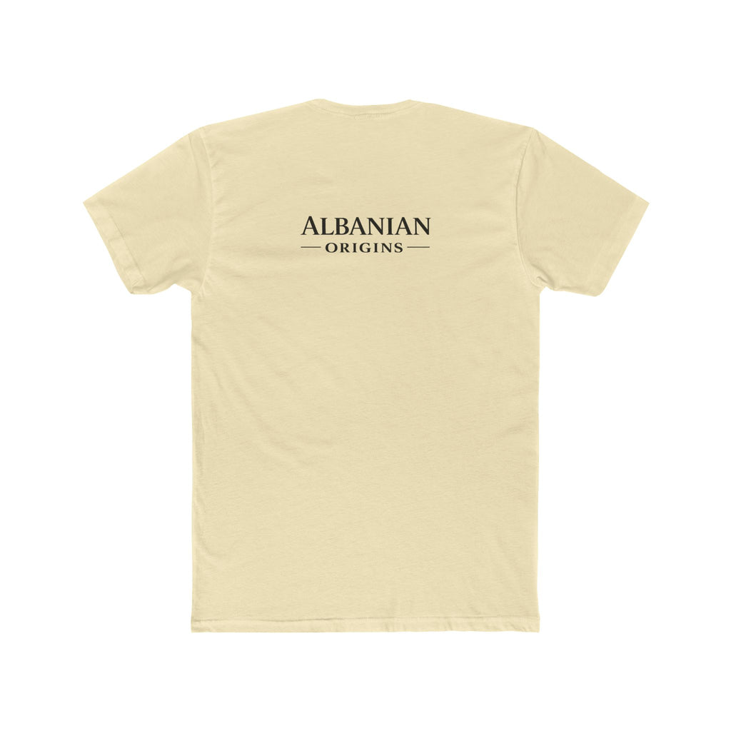 Unisex Cotton Crew Tee - Tribal Eagle Design - Albanian Origins