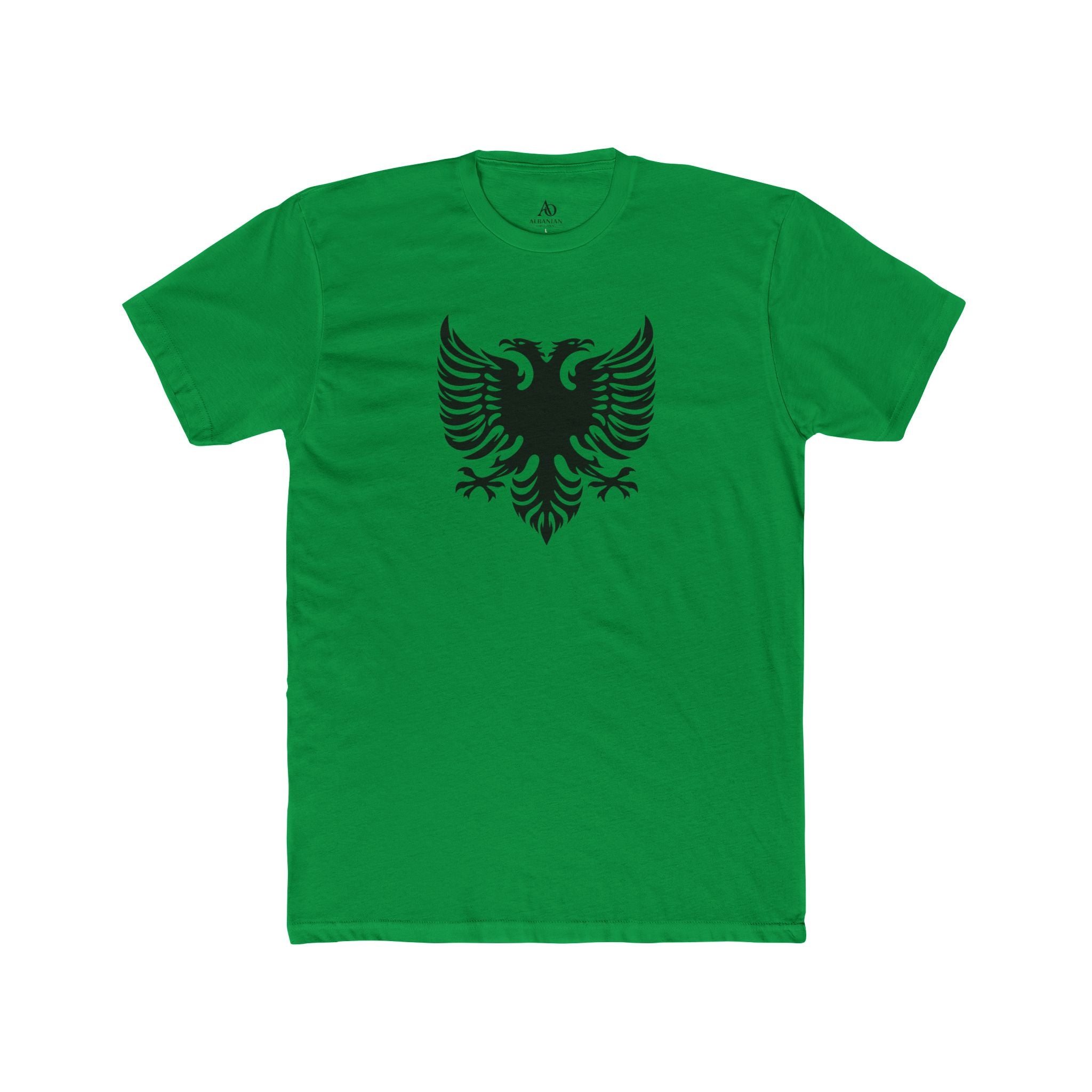 Unisex Cotton Crew Tee - Tribal Eagle Design - Albanian Origins