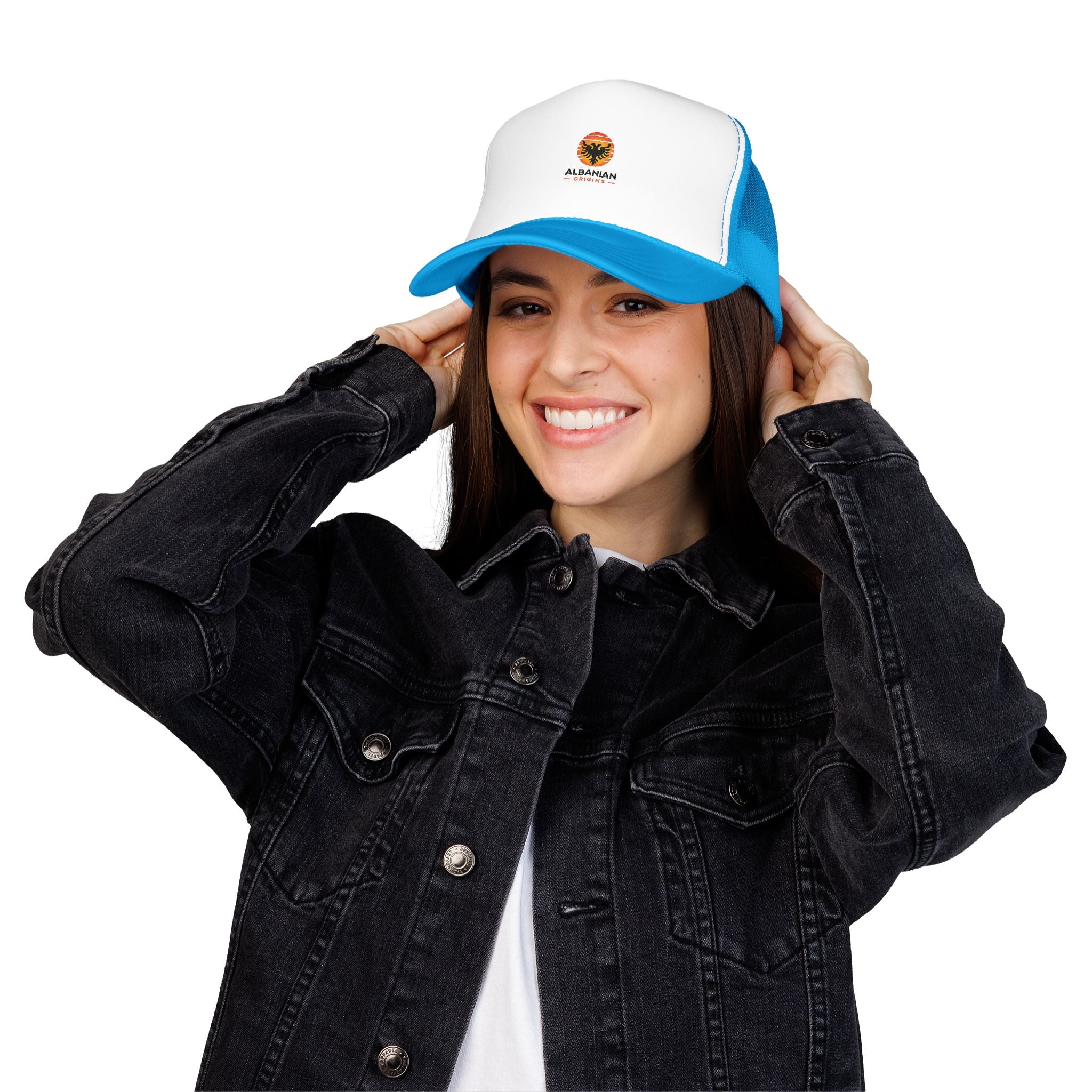 Foam Trucker Hat - Albanian Origins Sun Logo