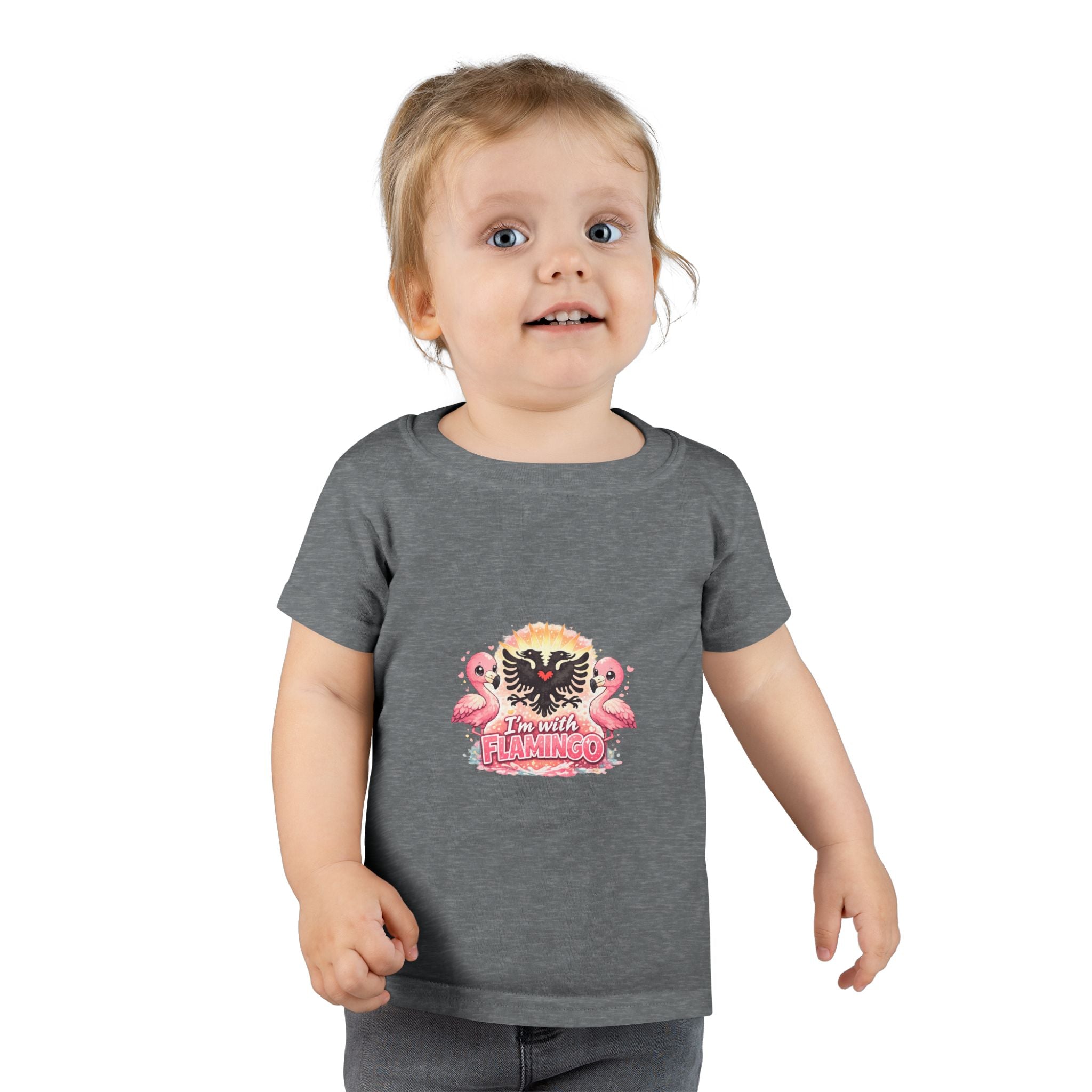 Toddler T-shirt - I'm With Flamingo - Albanian Origins