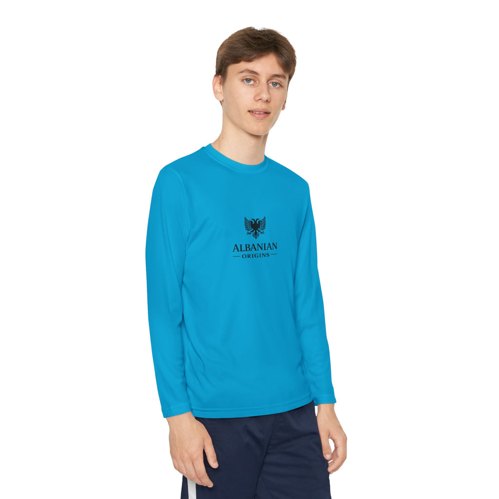 Youth Long Sleeve Competitor Tee - Albanian Origins Eagle