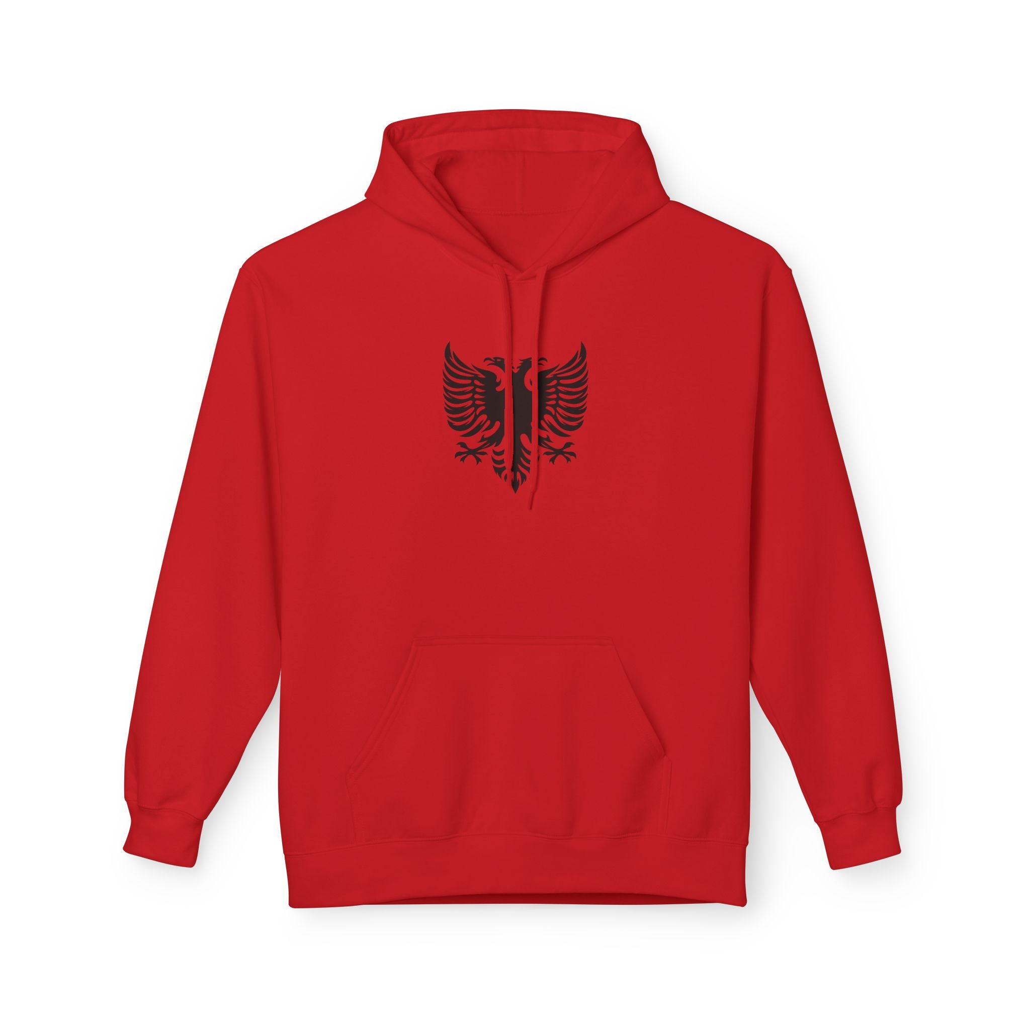 Unisex Midweight Softstyle Fleece Hoodie - Tribal Eagle Design - Albanian Origins