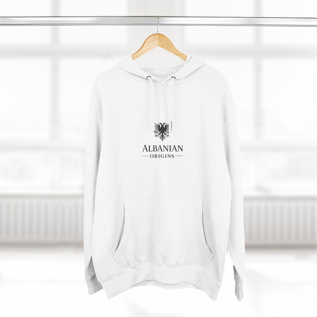Three-Panel Fleece Hoodie - Albanian Origins Eagle