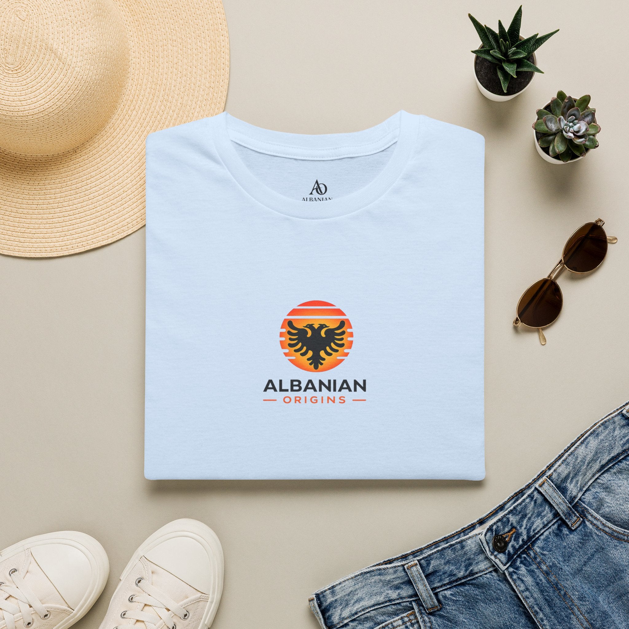 Unisex Softstyle T-Shirt - Albanian Origins Sun Logo