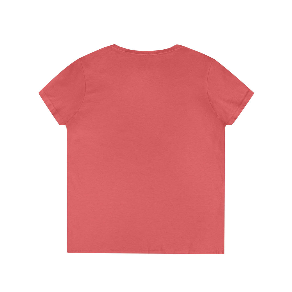 Ladies' V-Neck T-Shirt - Albanian Origins Logo