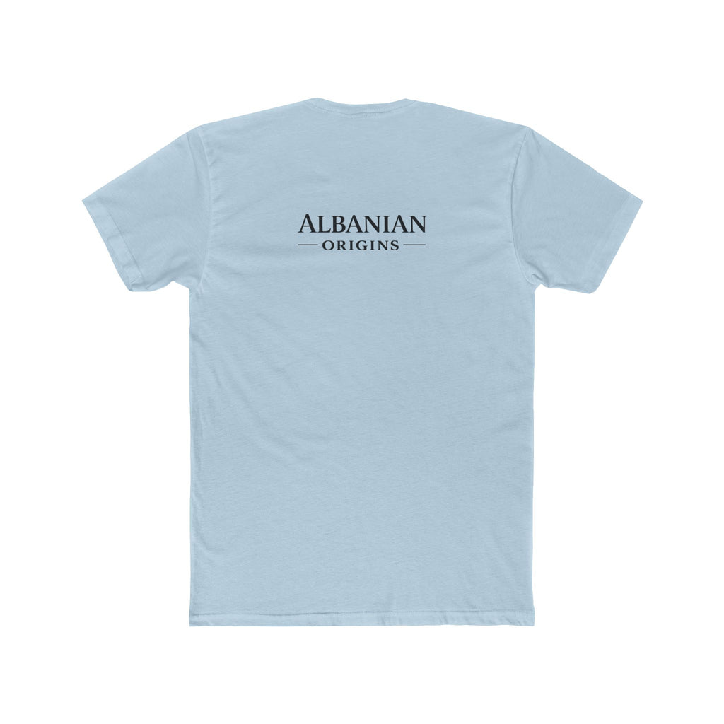 Unisex Cotton Crew Tee - Tribal Eagle Design - Albanian Origins