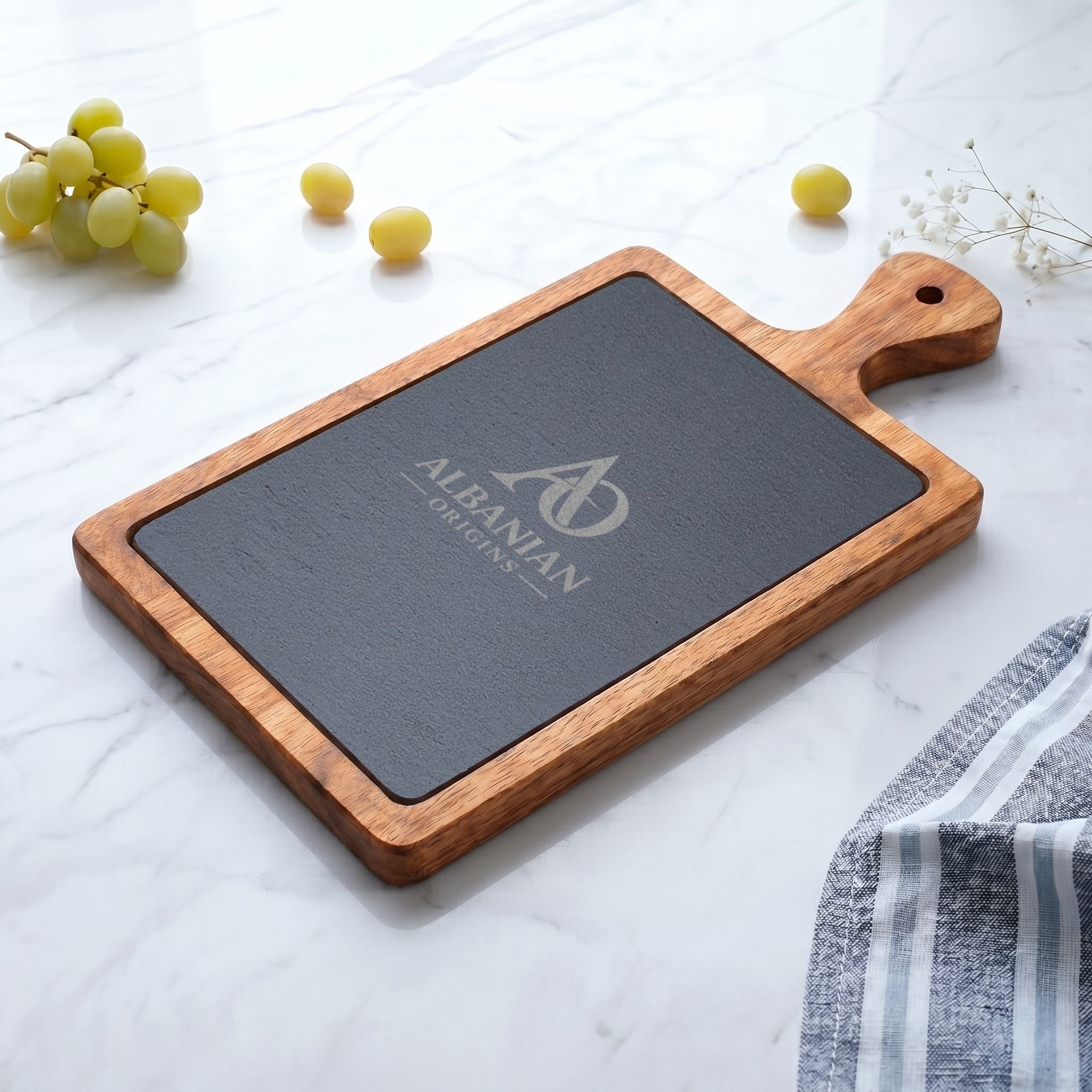 Charcuterie Board (Engraving) - Albanian Origins Logo