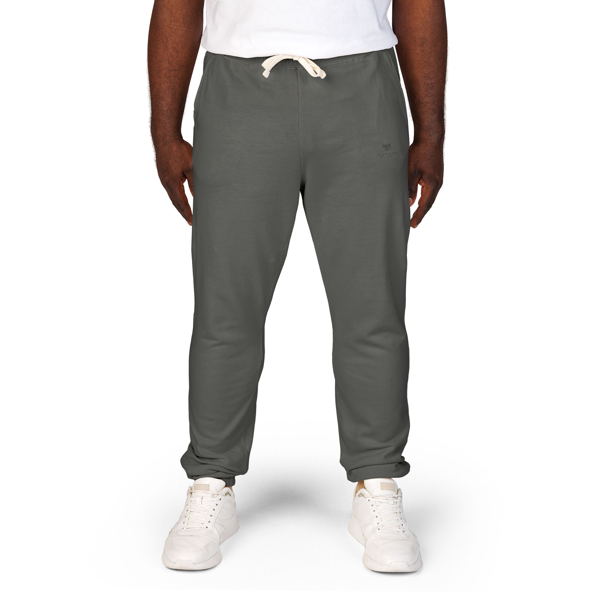 Unisex Garment-Dyed Fleece Sweatpants - Albanian Origins Eagle Design