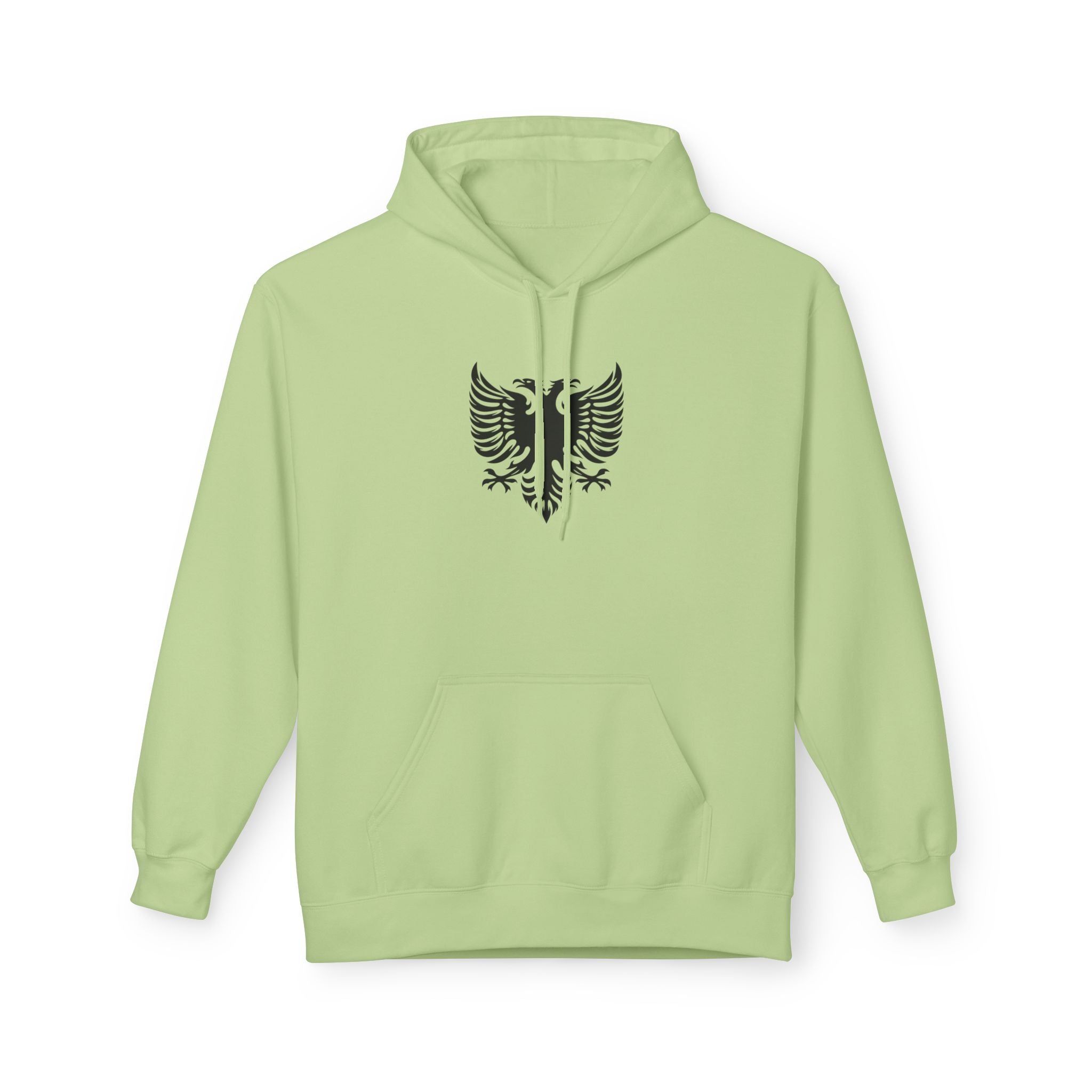 Unisex Midweight Softstyle Fleece Hoodie - Tribal Eagle Design - Albanian Origins