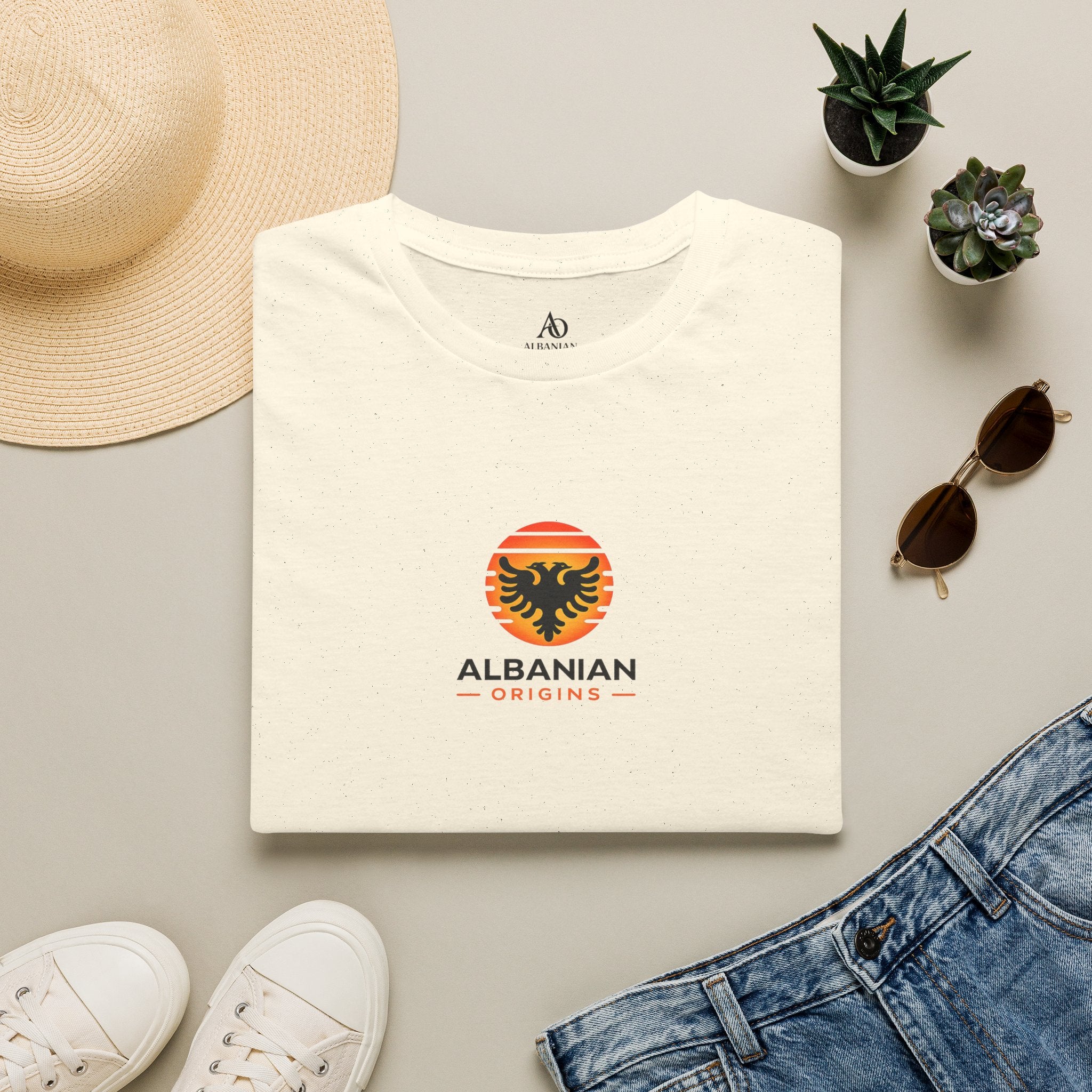 Unisex Softstyle T-Shirt - Albanian Origins Sun Logo
