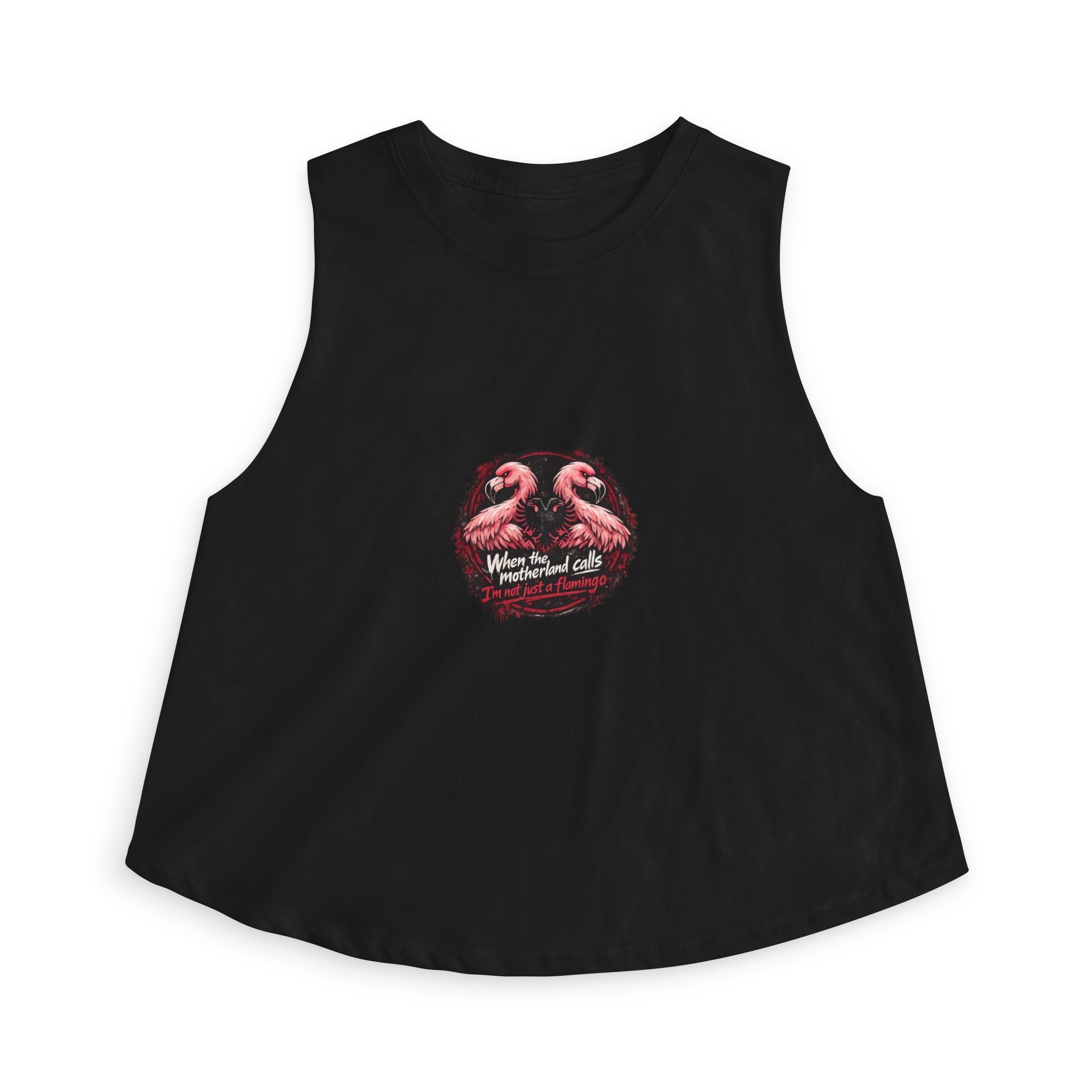 Women's Crop Top - Motherland Calls - Albanian Origins