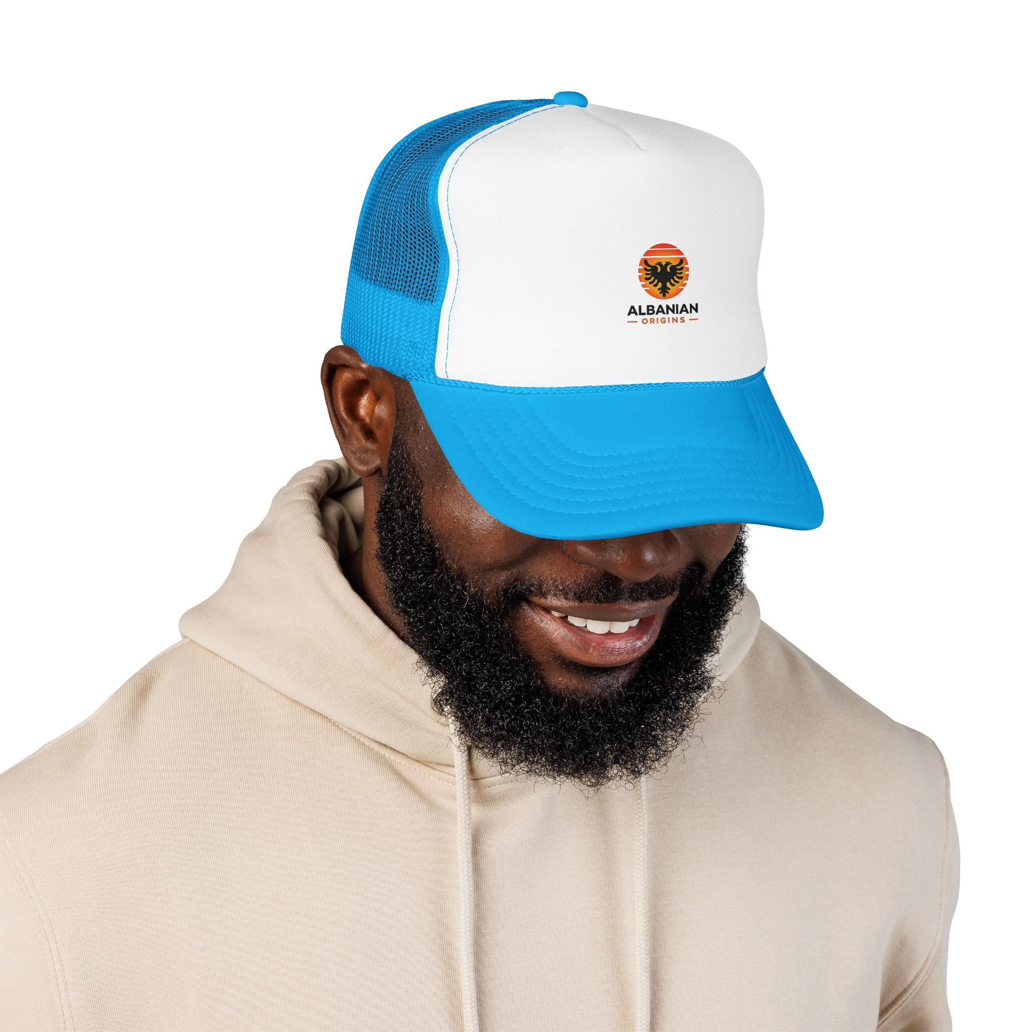 Foam Trucker Hat - Albanian Origins Sun Logo