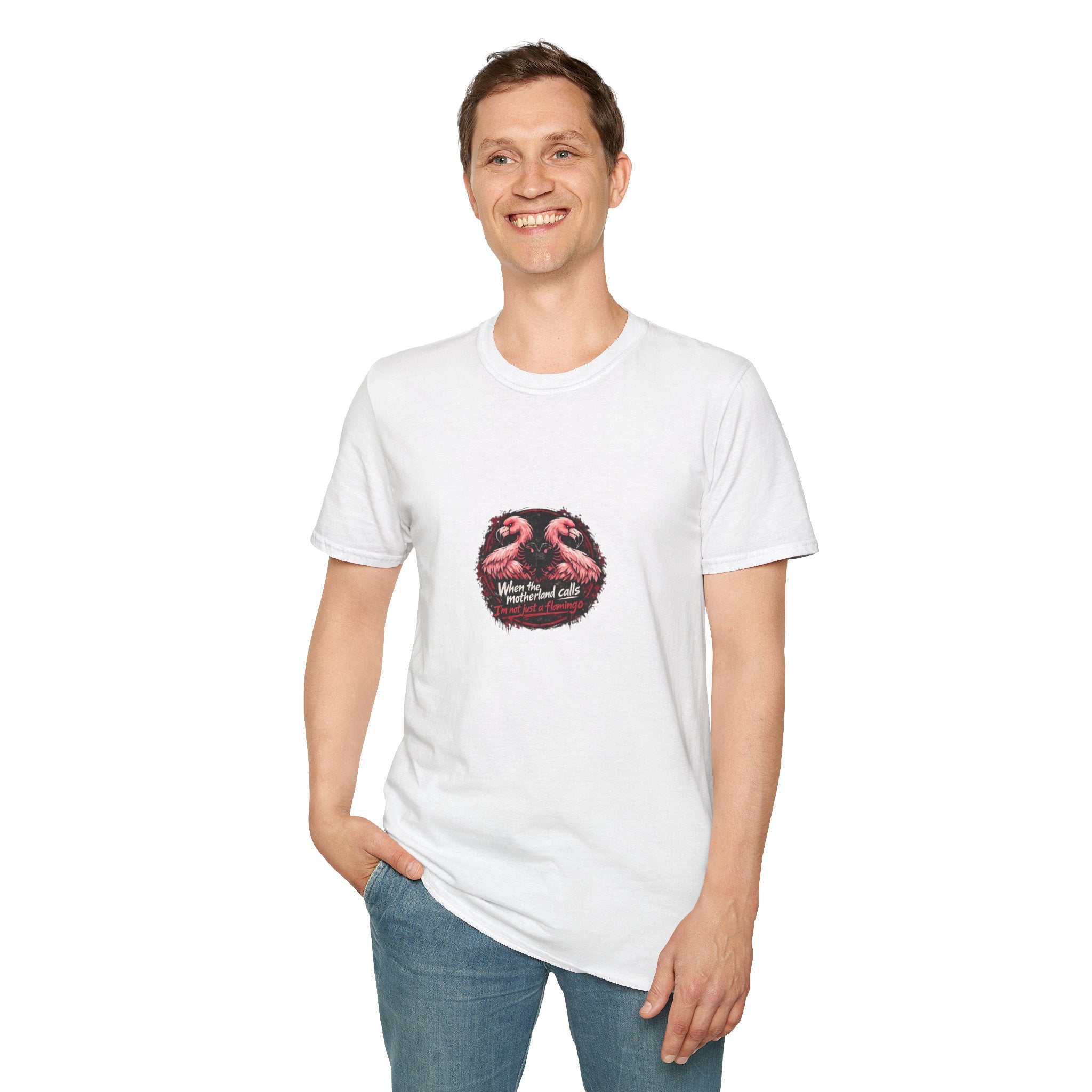 Unisex Softstyle T-Shirt - Motherland Calls - Albanian Origins