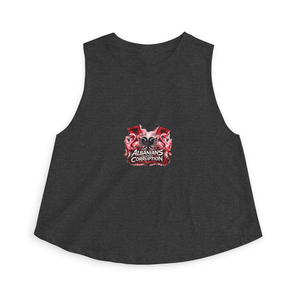 Women's Crop Top - Albanians Against Corruption - Albanian Origins