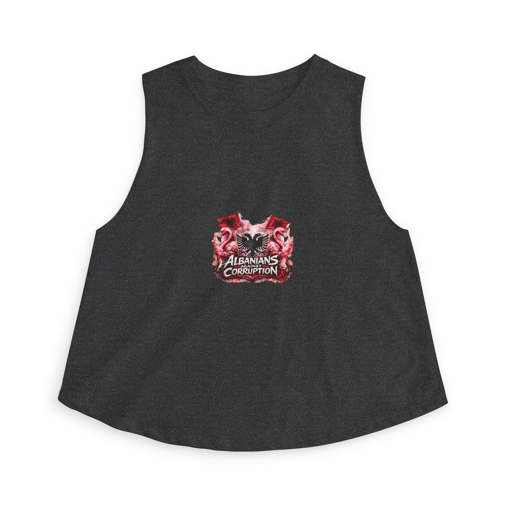 Women's Crop Top - Albanians Against Corruption - Albanian Origins