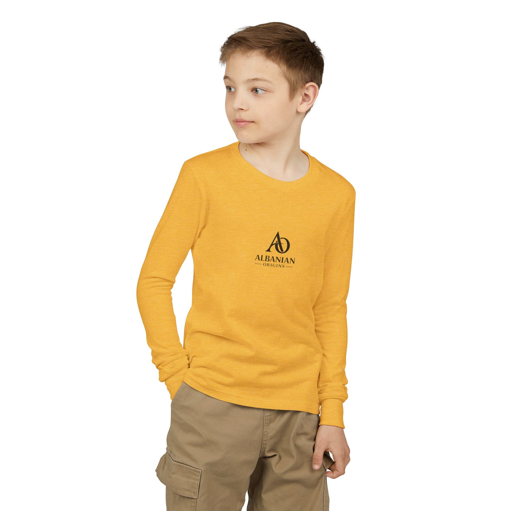 Youth Jersey Long Sleeve Tee - Albanian Origins Logo