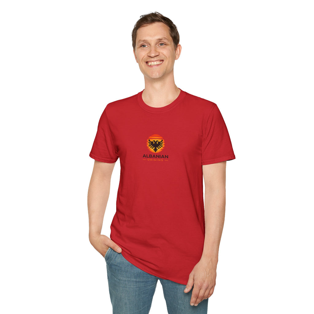 Unisex Softstyle T-Shirt - Albanian Origins Sun Logo