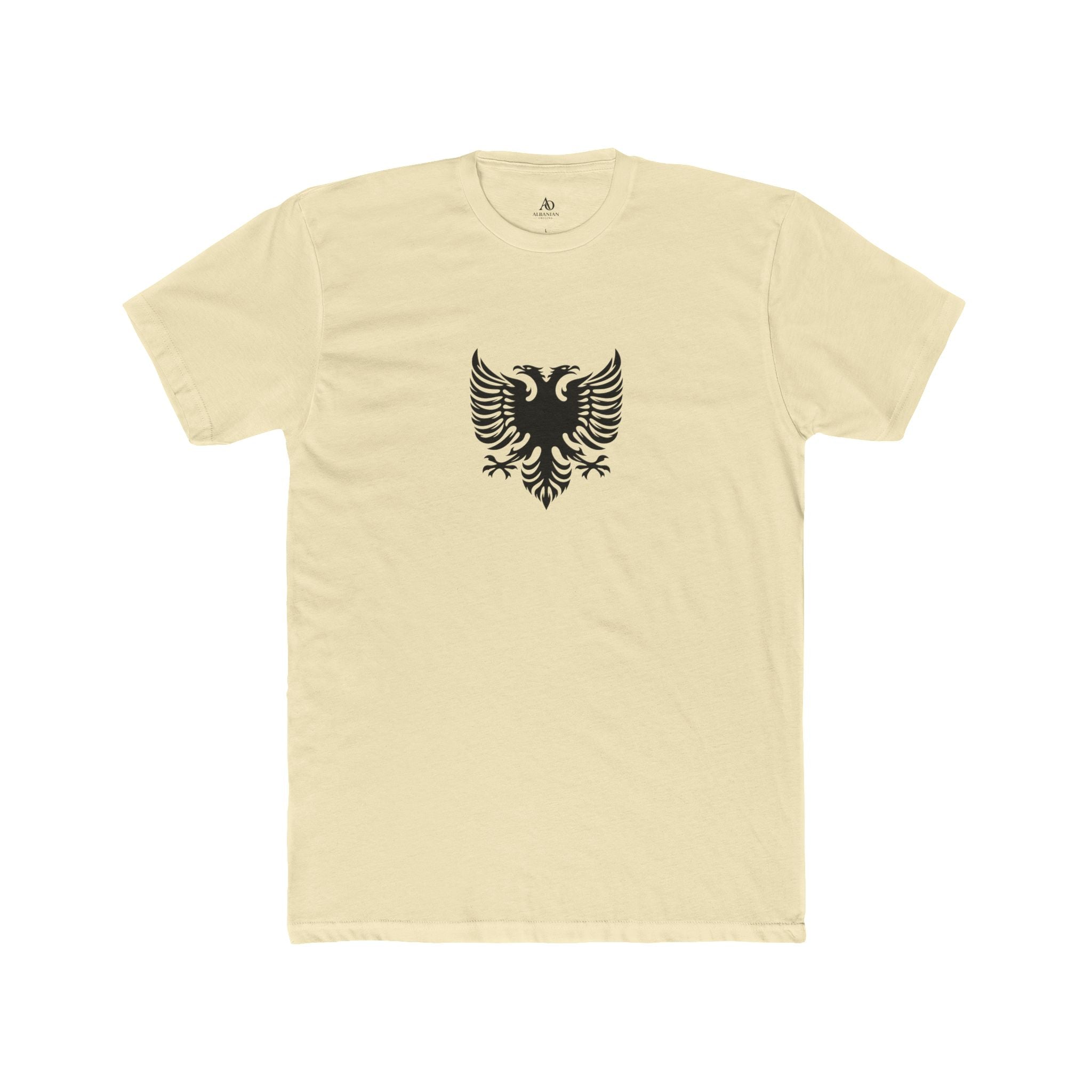 Unisex Cotton Crew Tee - Tribal Eagle Design - Albanian Origins