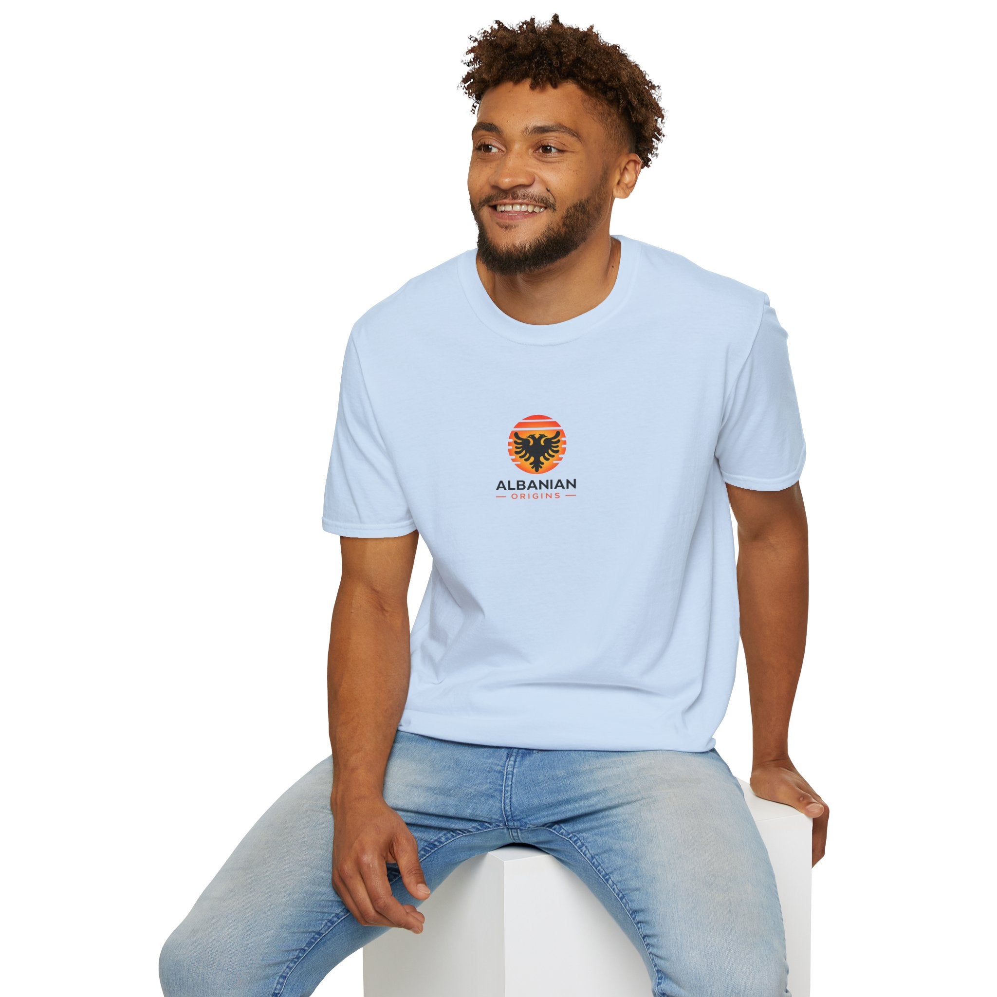Unisex Softstyle T-Shirt - Albanian Origins Sun Logo