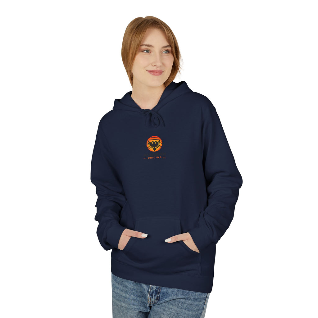 Unisex Midweight Softstyle Fleece Hoodie - Albanian Origins Sun Logo