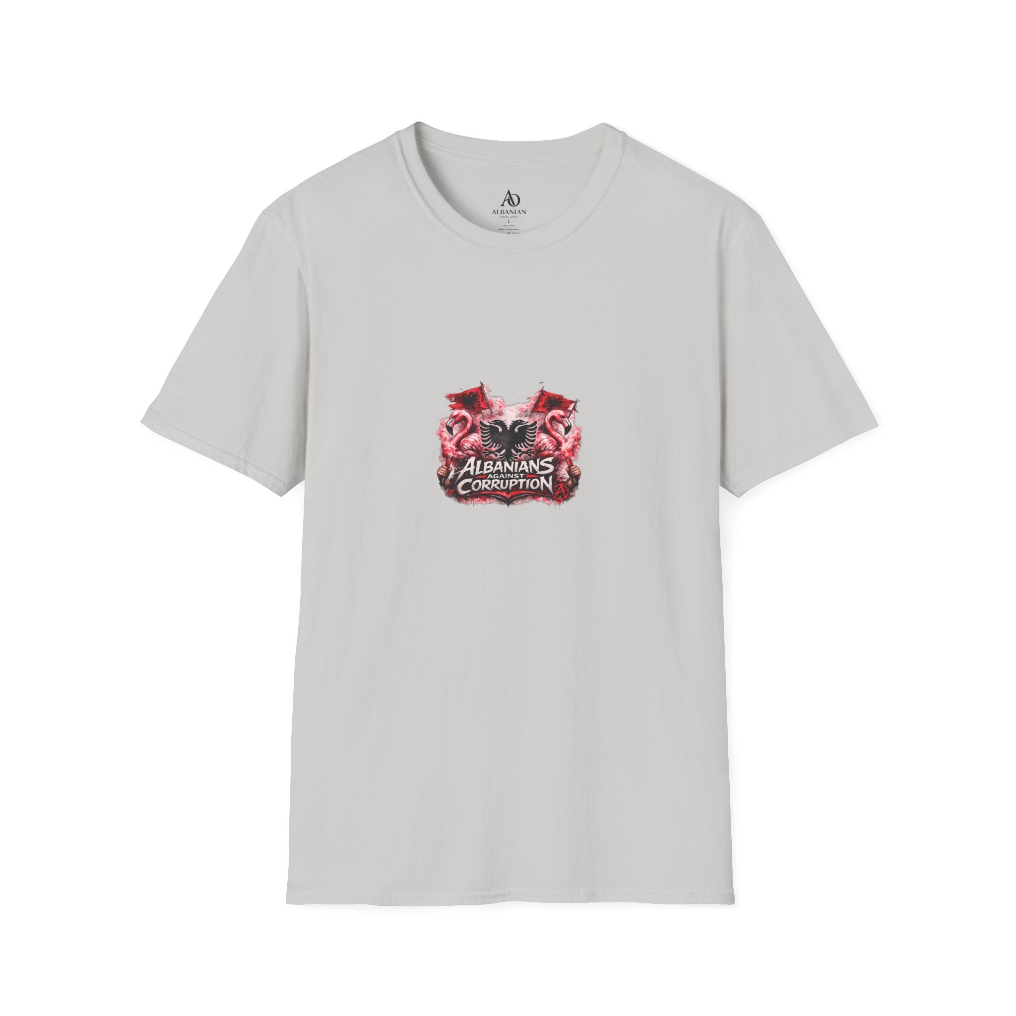 Unisex Softstyle T-Shirt - Albanians Against Corruption - Albanian Origins