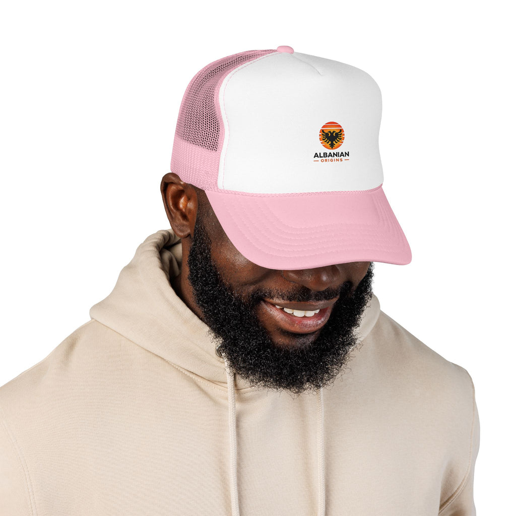 Foam Trucker Hat - Albanian Origins Sun Logo
