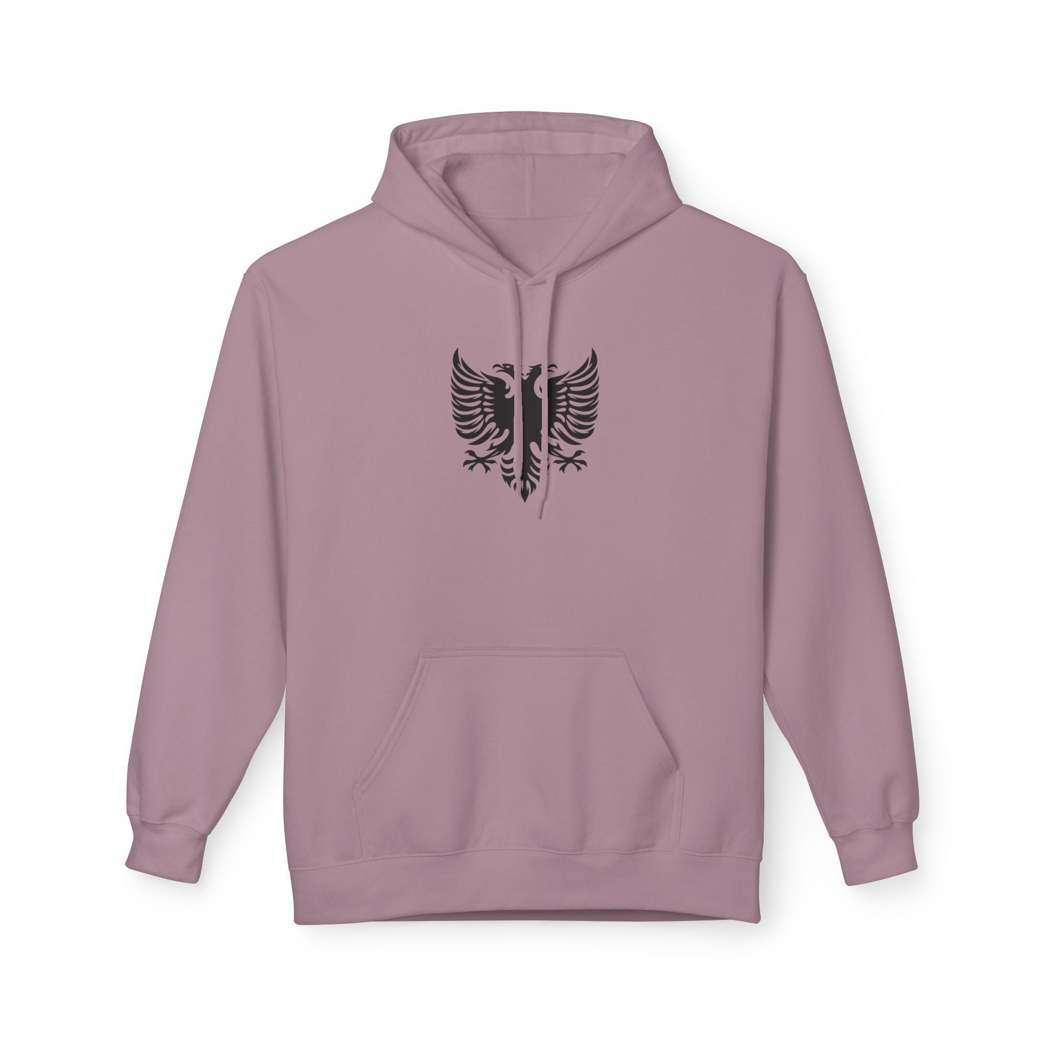 Unisex Midweight Softstyle Fleece Hoodie - Tribal Eagle Design - Albanian Origins