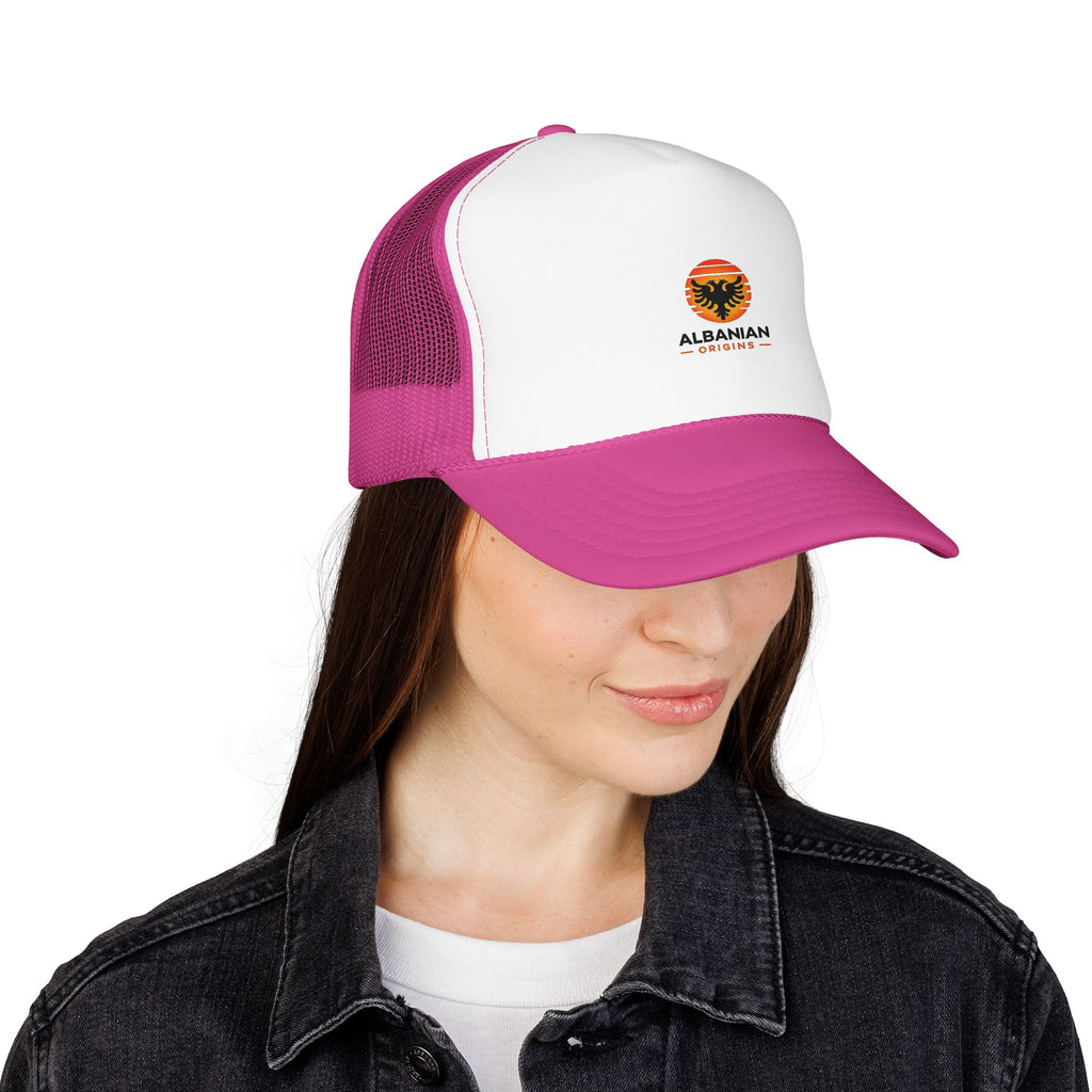 Foam Trucker Hat - Albanian Origins Sun Logo