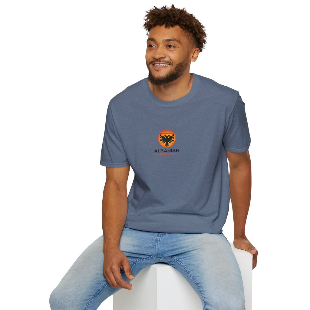 Unisex Softstyle T-Shirt - Albanian Origins Sun Logo