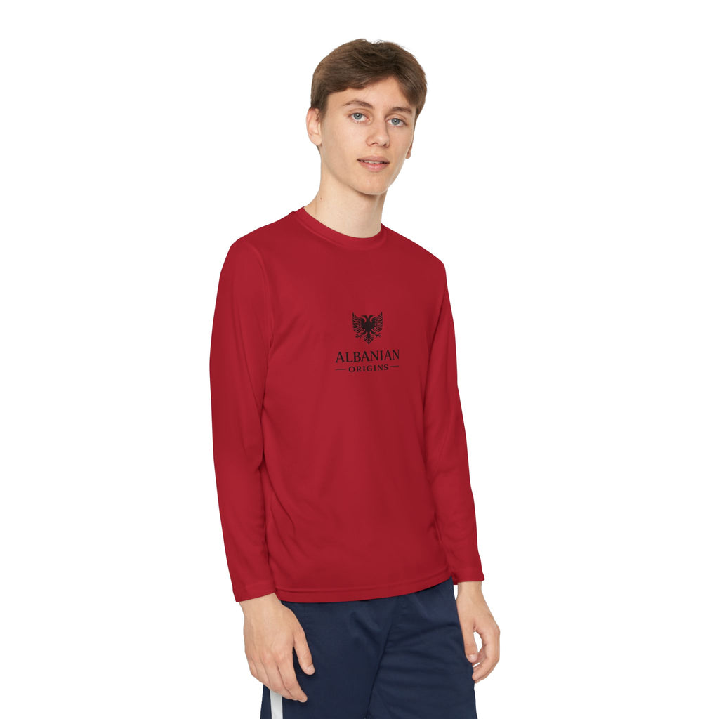 Youth Long Sleeve Competitor Tee - Albanian Origins Eagle