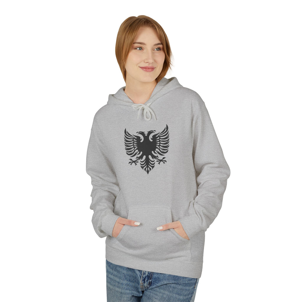 Unisex Midweight Softstyle Fleece Hoodie - Tribal Eagle Design - Albanian Origins