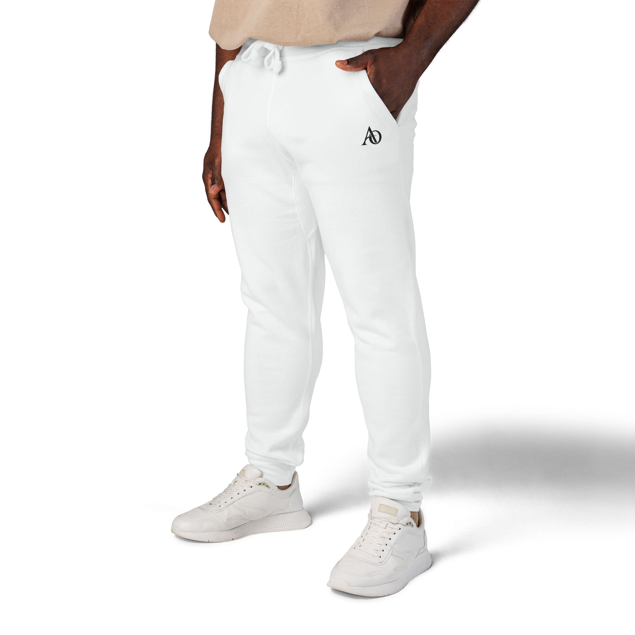 Unisex Fleece Sweatpants (Embroidery) - AO Logo - Albanian Origins
