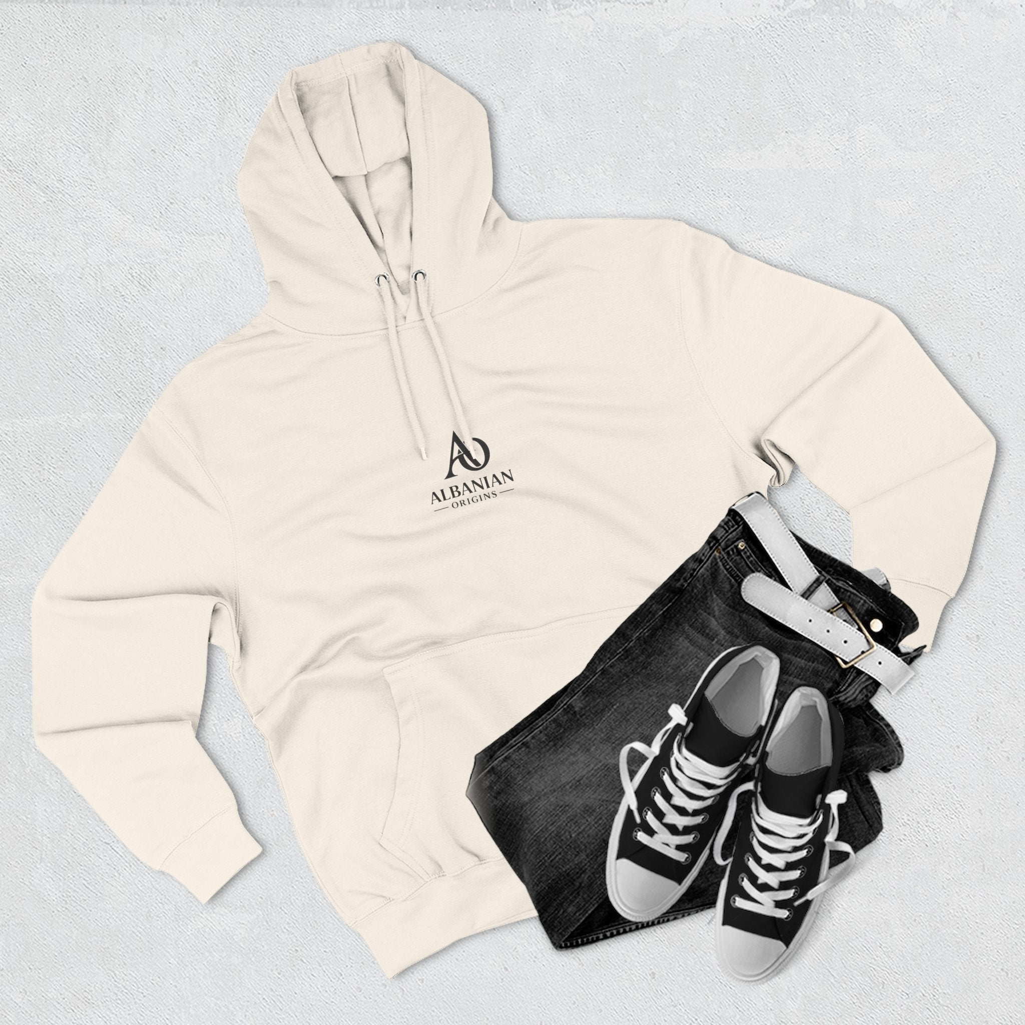 Albanian Origins - Three-Panel Fleece Hoodie