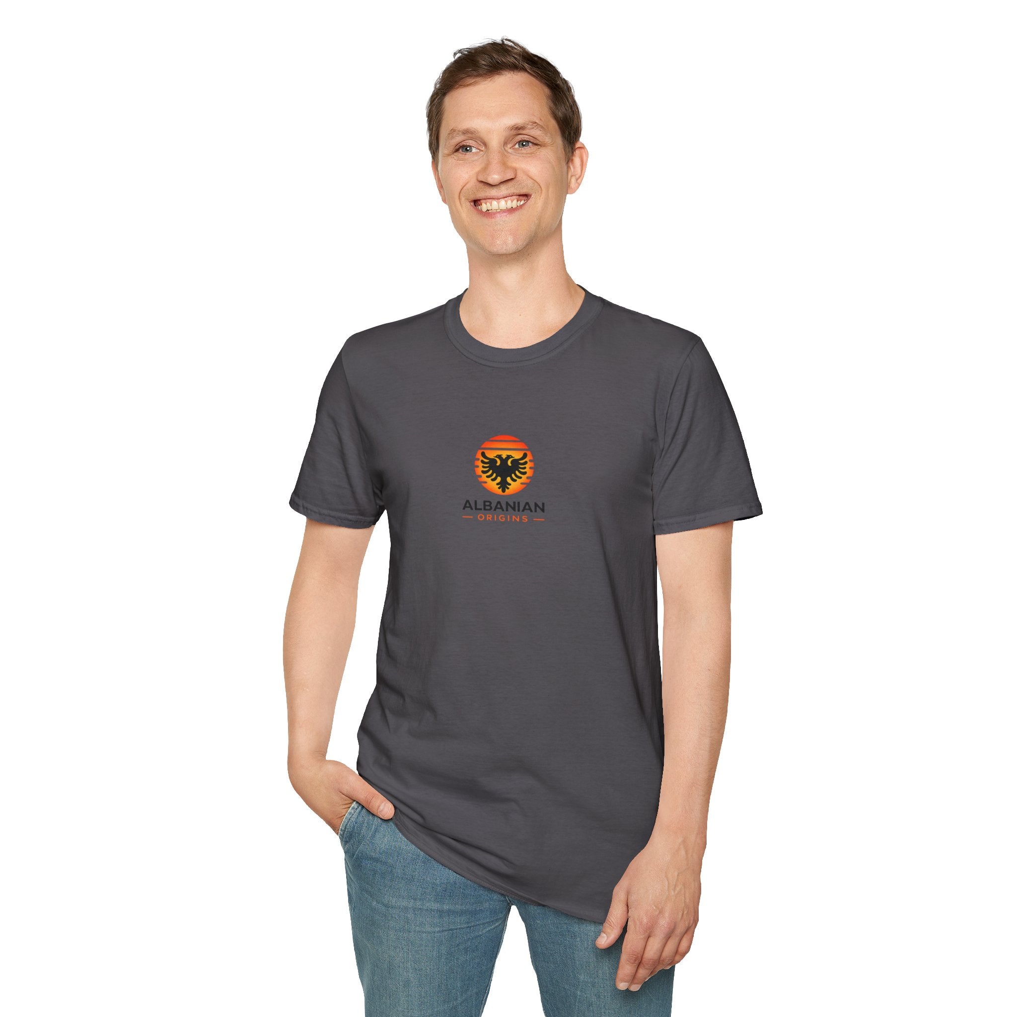 Unisex Softstyle T-Shirt - Albanian Origins Sun Logo