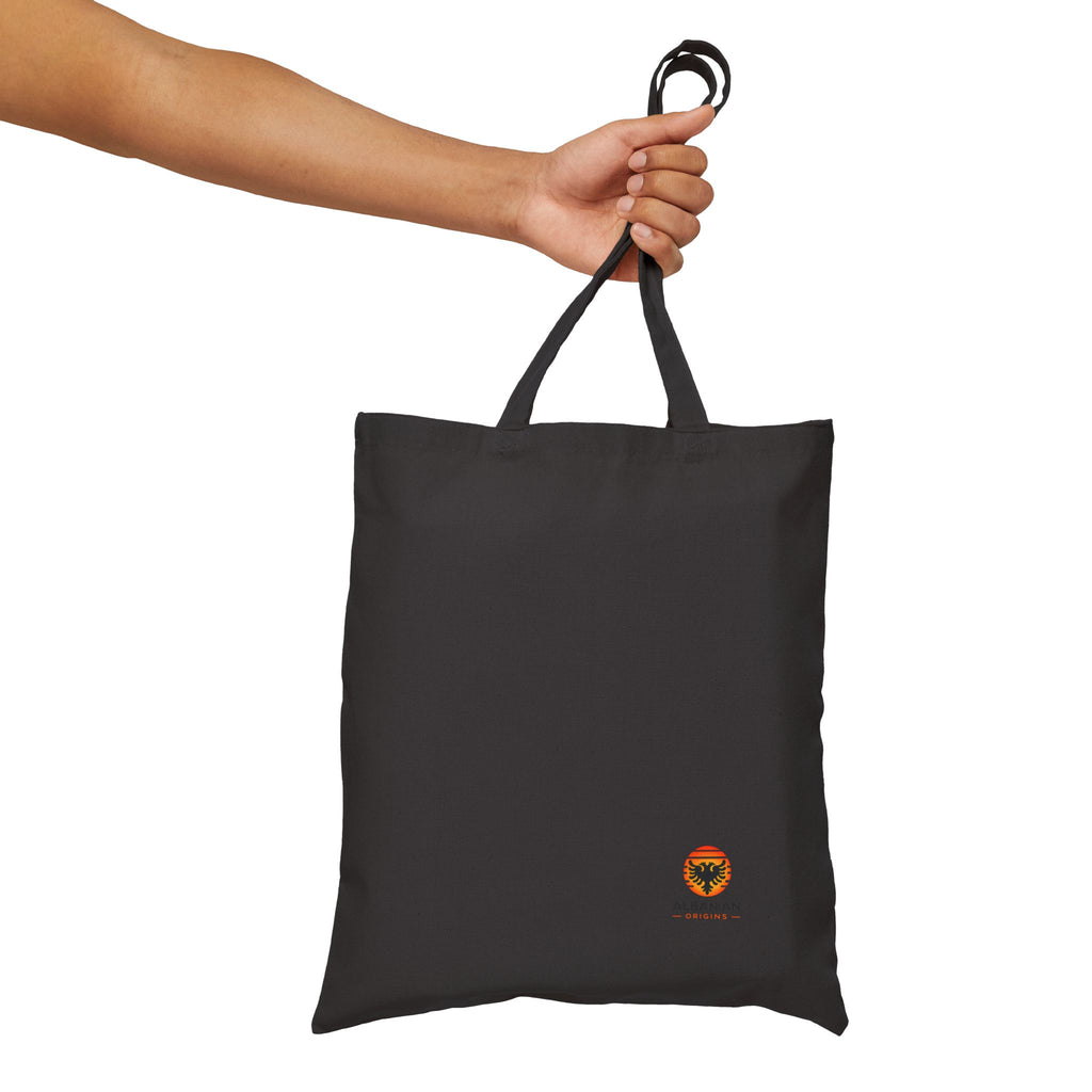 Cotton Canvas Tote Bag - Albanian Origins Sun Logo