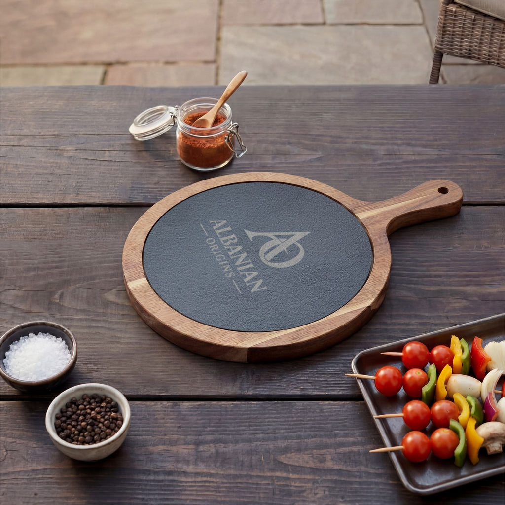 Charcuterie Board (Engraving) - Albanian Origins Logo