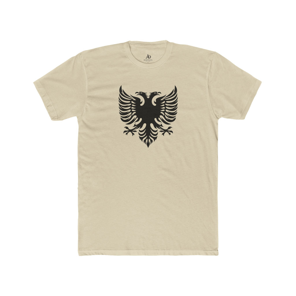 Unisex Cotton Crew Tee - Tribal Eagle Design - Albanian Origins Logo