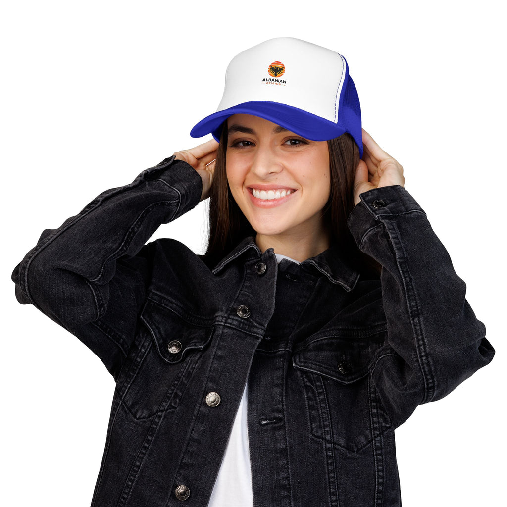 Foam Trucker Hat - Albanian Origins Sun Logo
