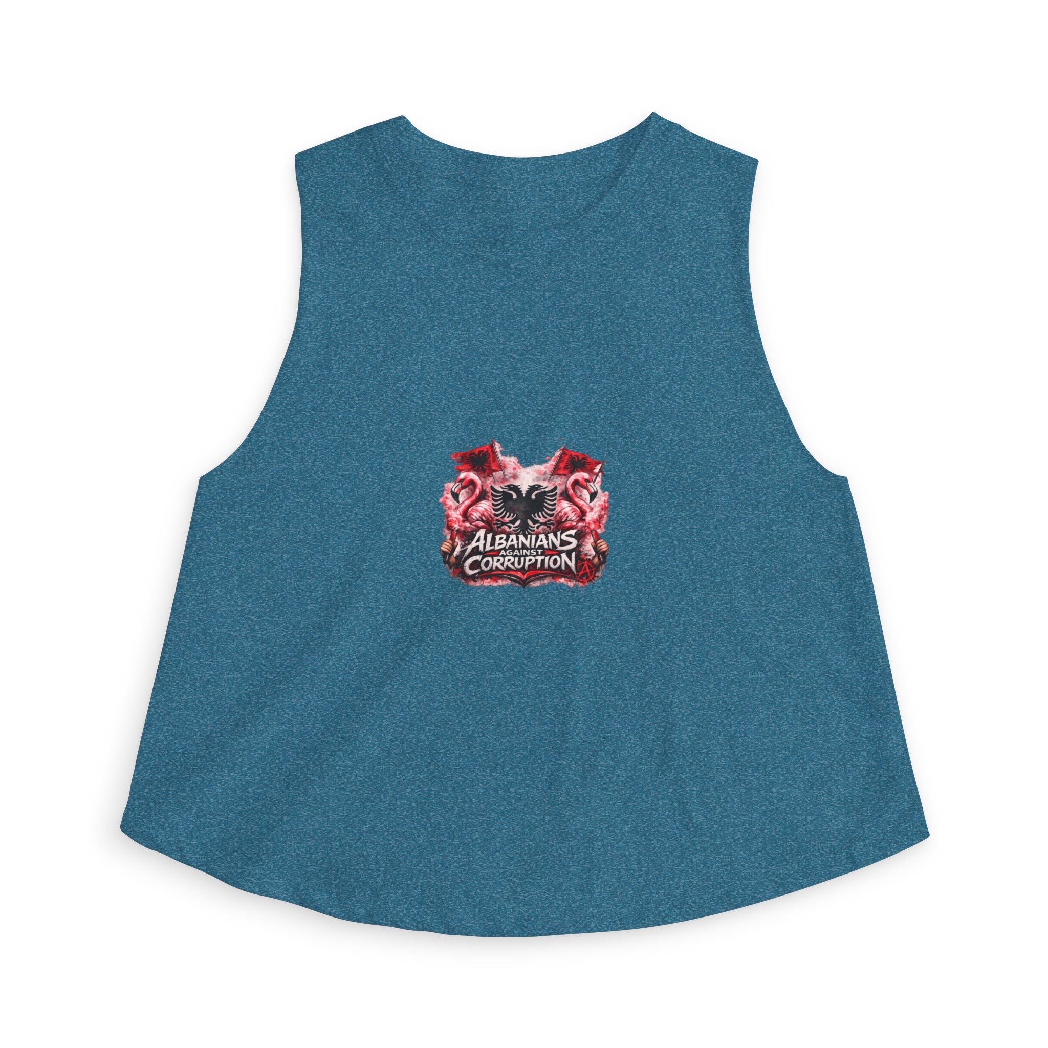 Women's Crop Top - Albanians Against Corruption - Albanian Origins