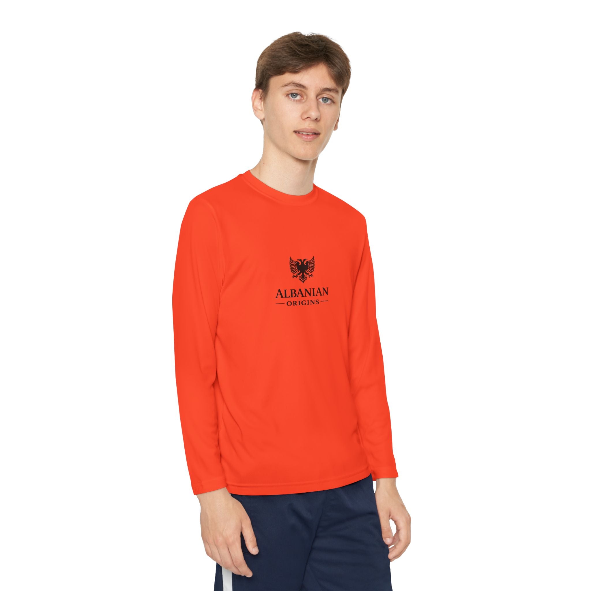 Youth Long Sleeve Competitor Tee - Albanian Origins Eagle